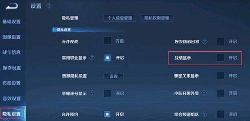王者荣耀战绩怎么隐藏（王者荣耀隐藏战绩设置教程）